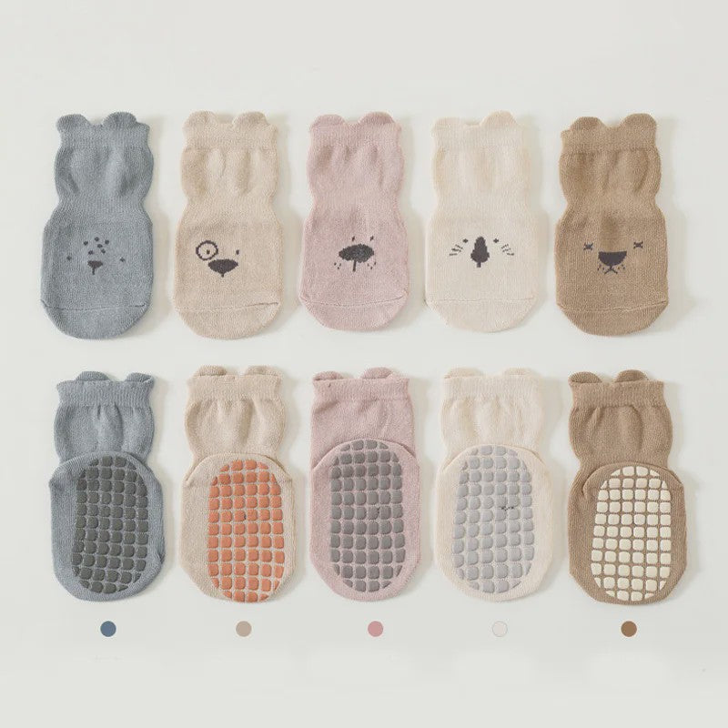 Schattige Baby Sokken met Dierenprint - Antislip & Ademend voor Jongens en Meisjes