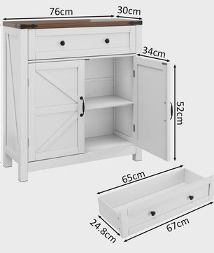 Moderne Badkamerkast met Lades en Verstelbare Planken - Walnoot Houtlook Blad