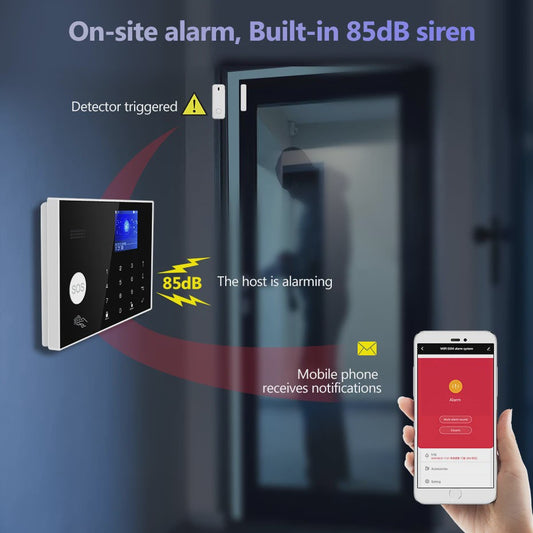 KERUI WIFI GSM Alarm Systeem met Tuya Smart App - Slimme Beveiliging voor Thuis
