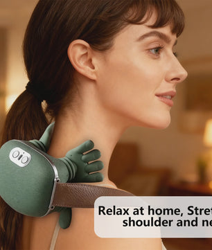 Draadloze Nek- en Schoudermassager met Verwarmingsfunctie & 3 standen - USB Oplaadbaar