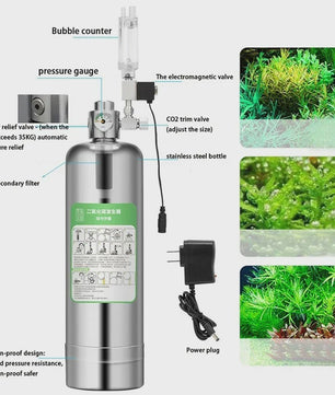 Roestvrijstalen Aquarium CO2 Generator Systeem Kit voor Plantengroei