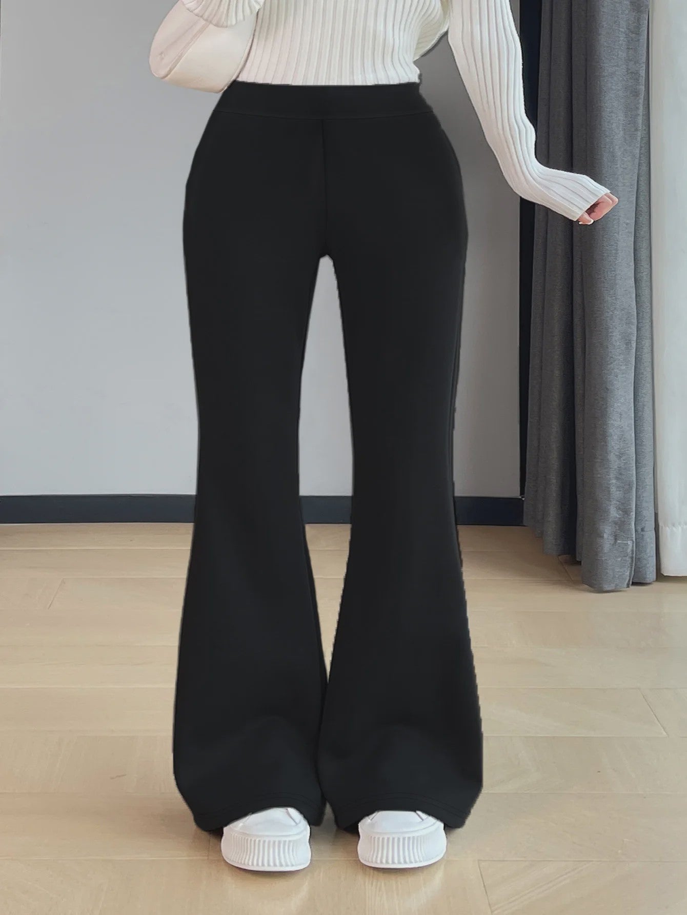 Zomerse Plus-Size Flared Pants in Britse Street Style - Stijlvol en Comfortabel