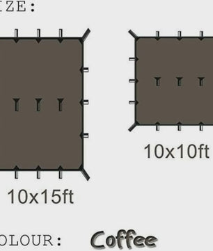 Waterdichte Tarp 3x3m - Veelzijdige Kampeerluifel & Schuilplek
