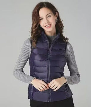 Stijlvolle Dames Bodywarmer - Lichtgewicht & Warm met Witte Eendendons Vulling