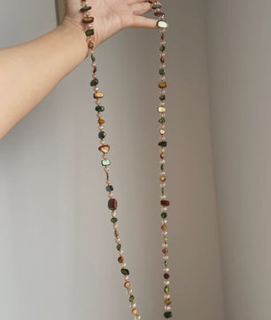 Luxe Dubbellaagse Schelp & Kristal Ketting - Bohemian Seaside Stijl