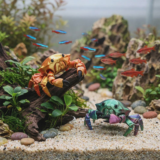 Flexibele 3D Geprinte Krab Speelgoed met Beweegbare Gewrichten - Decoratie & Cadeau