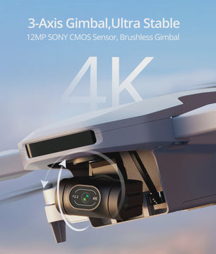 Potensic ATOM C0 Mini Drone: 4K Camera, 3-Axis Gimbal, 6KM GPS, Brushless Motor - Compact & Professioneel