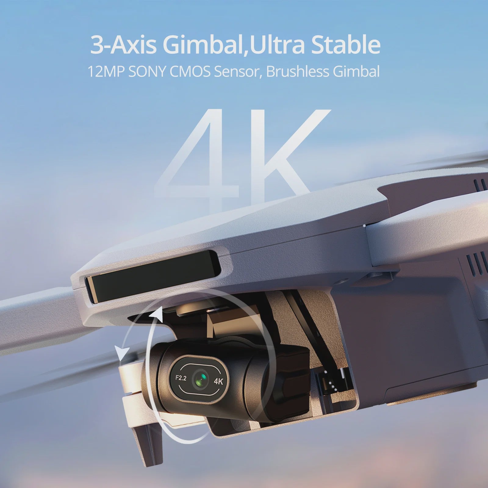 Potensic ATOM C0 Mini Drone: 4K Camera, 3-Axis Gimbal, 6KM GPS, Brushless Motor - Compact & Professioneel