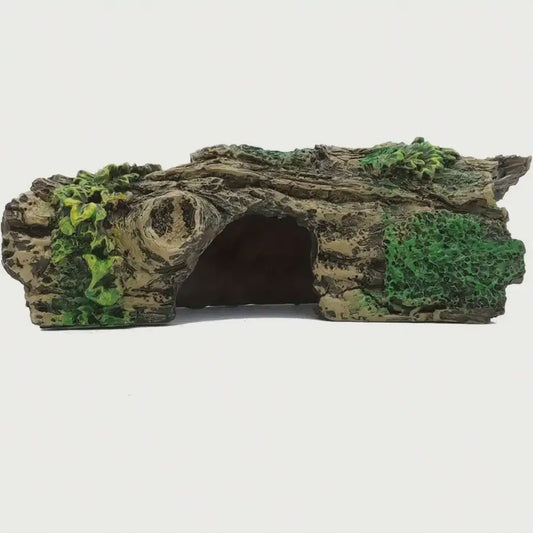 Levensgetrouwe Aquarium Grot met Groen Decor - Natuurlijke Schuilplaats voor Vissen