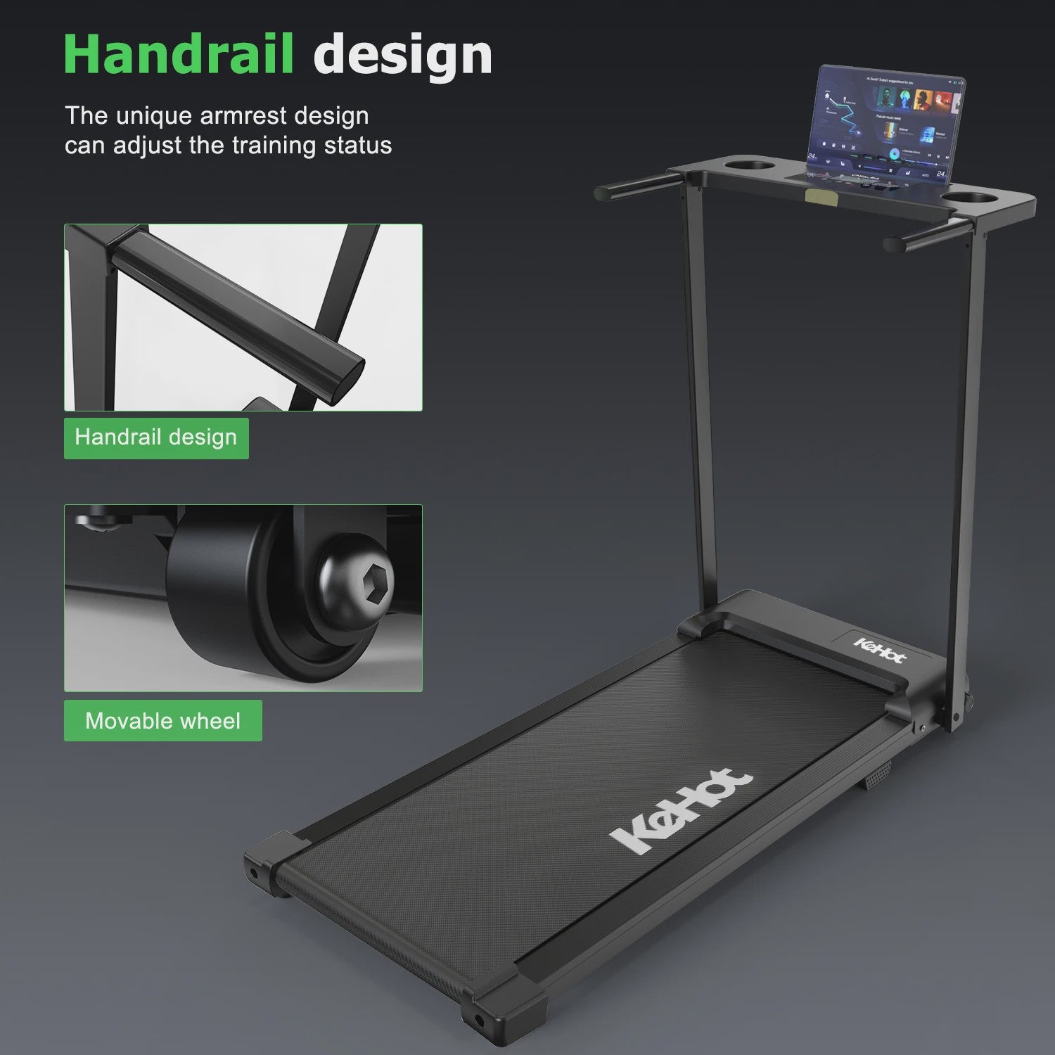 Opvouwbare Loopband KeHot met FITSHOW APP, Bluetooth Audio & 12 Programma's