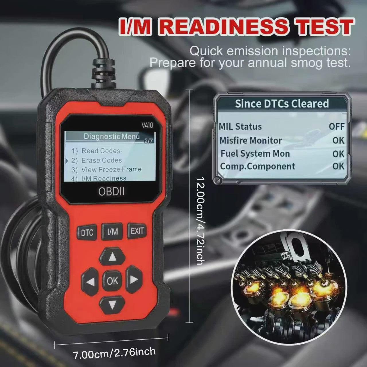 V410 OBD2 Scanner Auto Diagnose Tool - Motor, ABS, Olie Reset & Meer