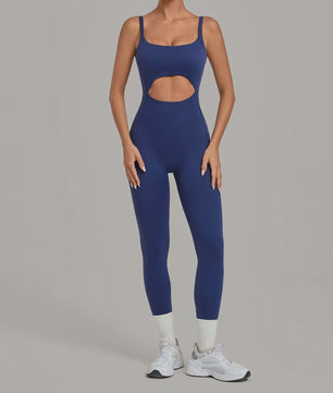 Dames Sport Jumpsuit met Cut-out en Backless Design - Perfect voor Yoga, Fitness & Running
