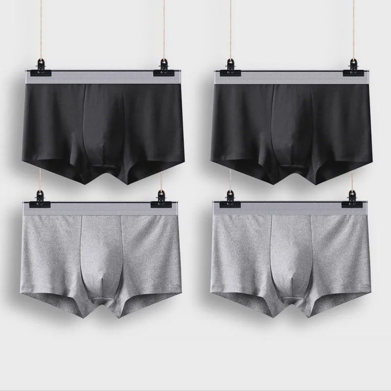 Heren Boxershorts 4-Pack - Ademend, Comfortabel en Plus Size Ondergoed