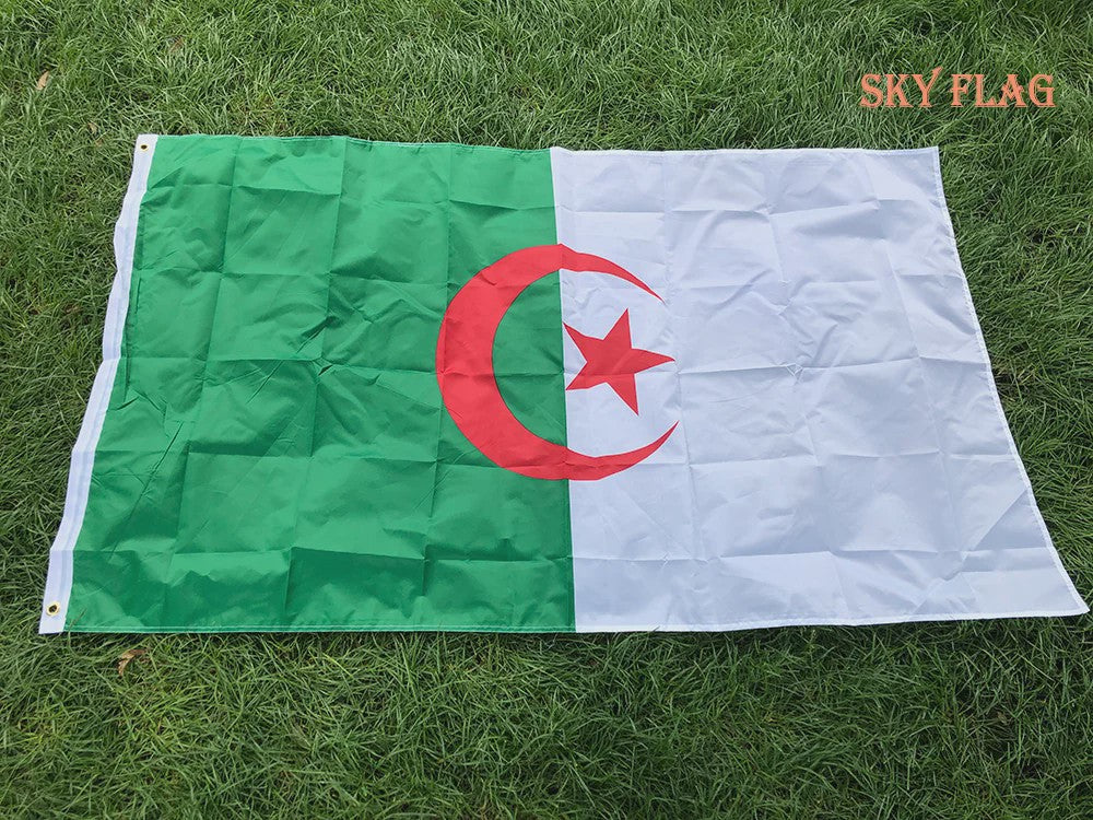 Algerijnse Vlag 90x150cm Polyester - Hoge Kwaliteit