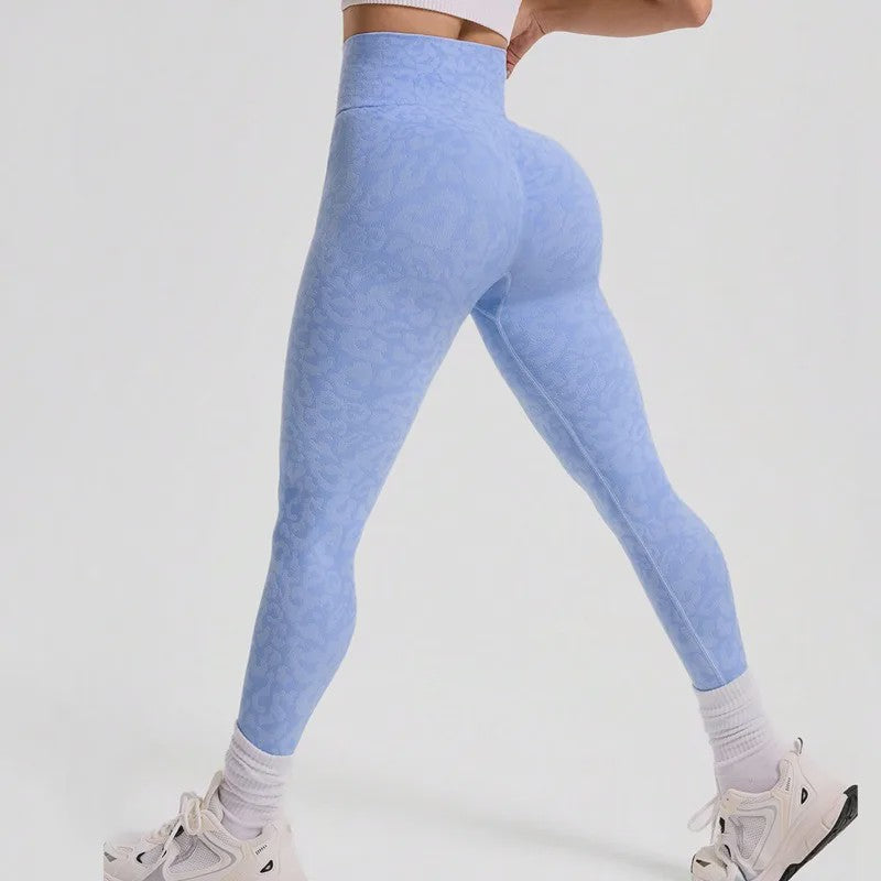 Seamless Leopard Print Hoge Taille Legging - Hip Lifting Fitness & Workout Broek