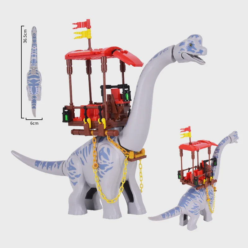 Brachiosaurus Bouwblokken Set - 5 Kleuren Educatief Dinosaurus Speelgoed voor Kinderen