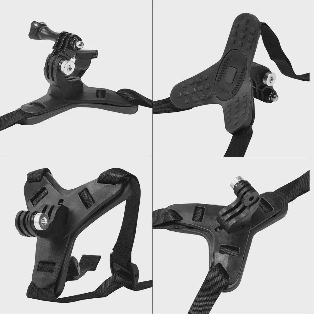 Motorhelm Kinband Mount voor Actiecamera's - GoPro, DJI, Insta360 & Meer