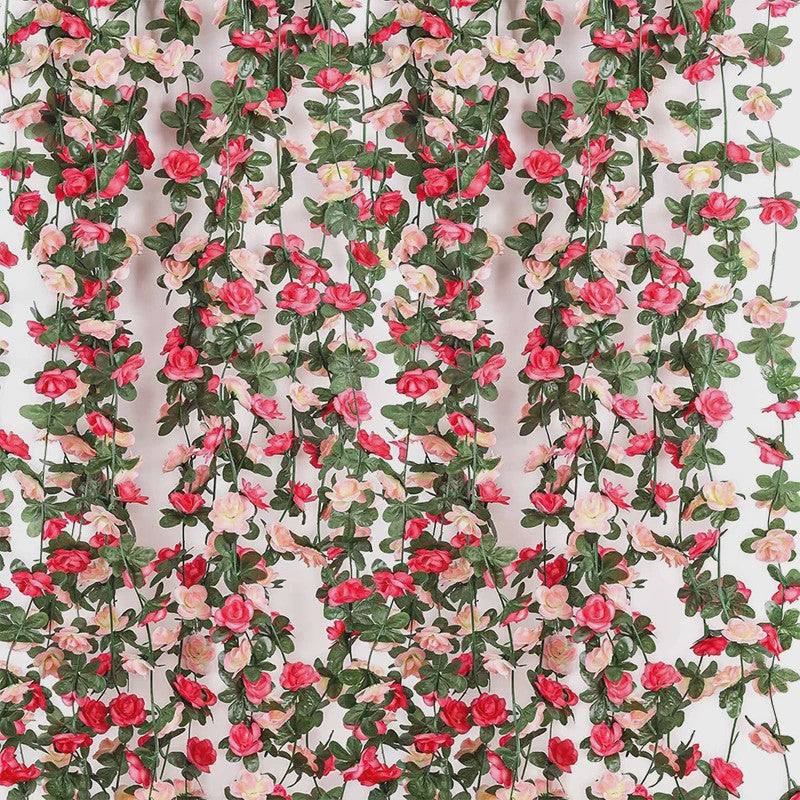 250cm Kunst Rozen Slir met Bladeren - Decoratieve Slir voor Bruiloft, Huis & Tuin