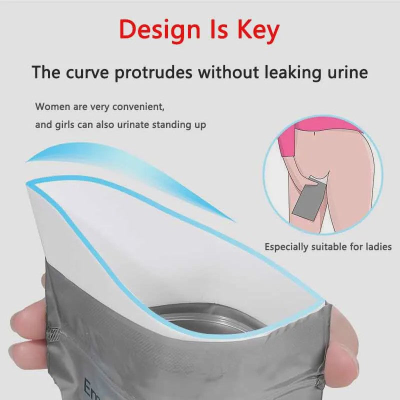 Handige Urine Zakjes voor Noodgevallen - Draagbaar & Wegwerp Toilet voor Reizen en Camping