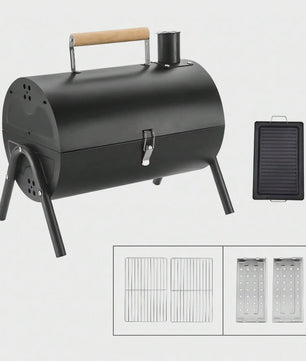 Compacte Dubbele Houtskoolgrill - Draagbaar voor Camping, Tuin & Picknicks