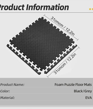 Interlocking EVA Foam Vloermatten 31cm - Anti-slip & Slijtvast voor Fitness, Gym & Speelkamer