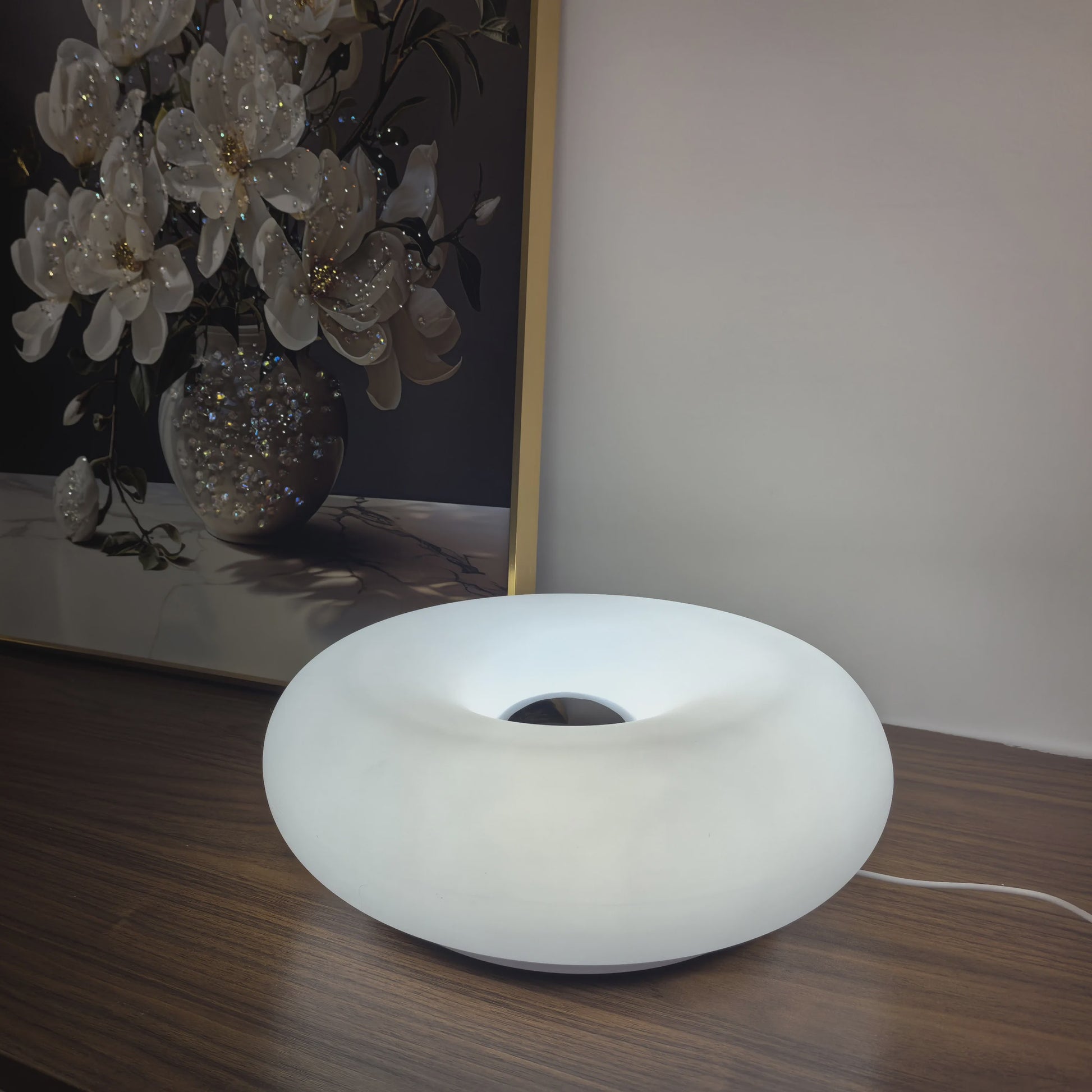 Donut Sfeerlamp met USB - Verstelbare Kleur & Helderheid - Decoratieve Tafellamp
