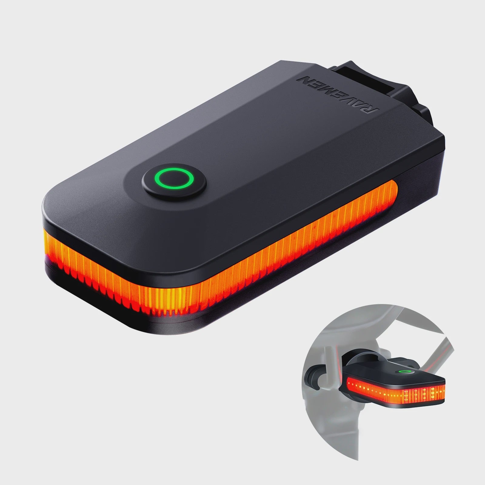 RAVEMEN CL01 Fiets Achterlicht - USB Oplaadbaar, Rem- en Bewegingssensor, 300° Zichtbaarheid