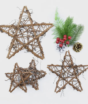 Handgemaakte Rotan Ster Krans Decoratie - 10/15/20cm - Kerst & Bruiloft