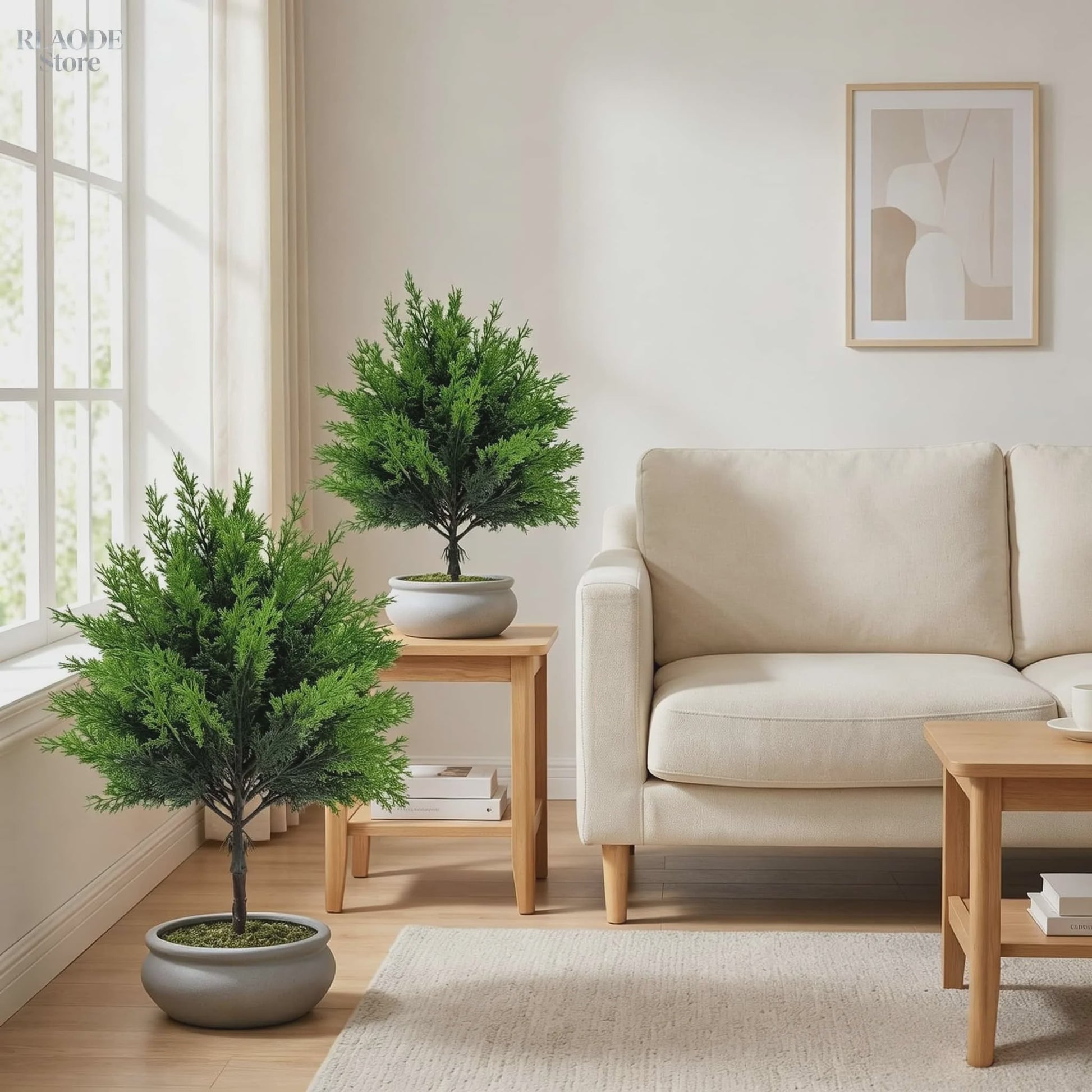 Set van 2 Kunstkerstbomen Bolvormig - Hoge Kwaliteit Kunstgroen voor Binnen en Buiten Tuindecoratie