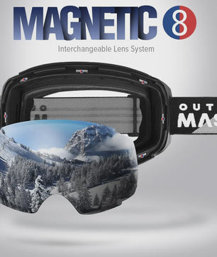 OutdoorMaster PRO Ski Goggles: Verwisselbare HD Lens, UV400, Anti-Fog, Over-The-Glasses