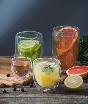 Dubbelwandige Glazen Mokken & Glazen (250-450ml) - Set van 2