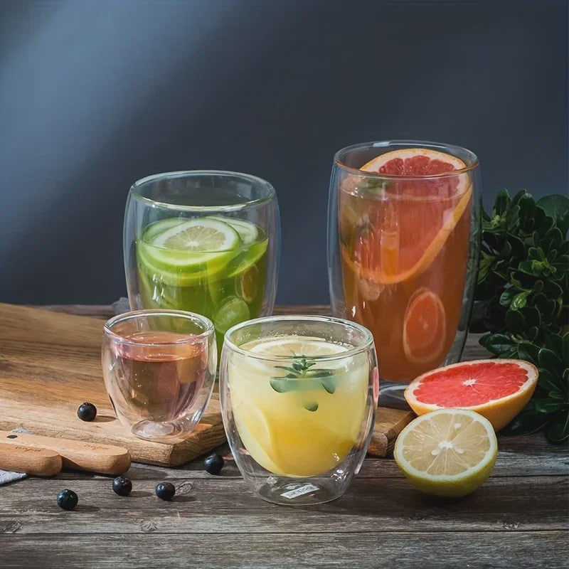 Dubbelwandige Glazen Mokken & Glazen (250-450ml) - Set van 2