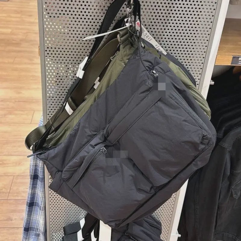 Grote Casual Messenger Bag - Waterafstotende Nylon Schoudertas met Laptopvak en Veel Vakken
