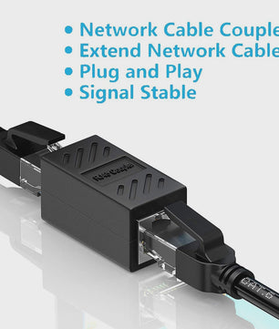 RJ45 Ethernet Kabel Verlengstuk - 1000Mbps LAN Connector voor Cat6/Cat5e - Female naar Female