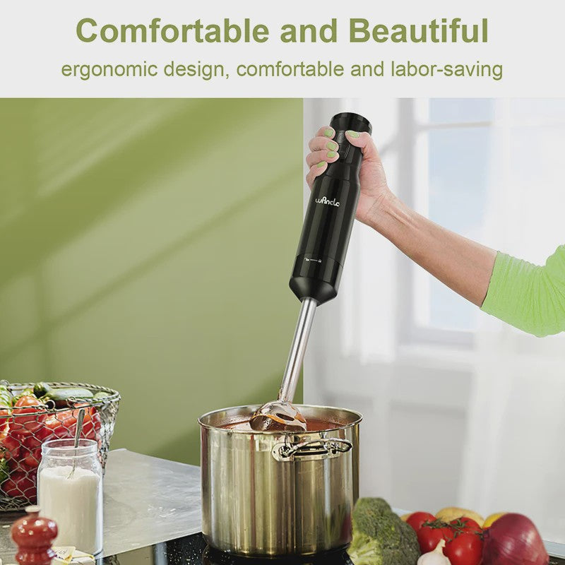 Krachtige Wancle Staafmixer 600W: Multifunctioneel & Turbo voor Babyvoeding, Groenten en Vlees