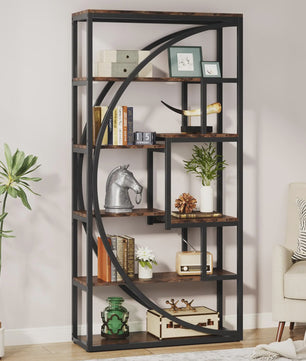 Industriële Boekenkast 180 cm - 8 Open Planken - Etagère Boekenkast