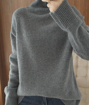 Dames 100% Kasjmier Coltrui - Dikke, Losse Pullover voor Herfst & Winter