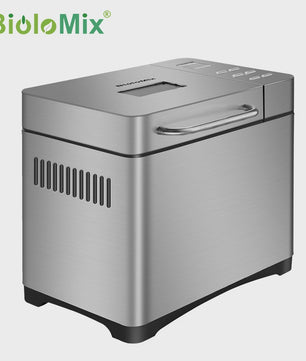 Biolomix Broodmachine RVS - 1KG Capaciteit, 19 Programma's, Automatische Fruitdispenser