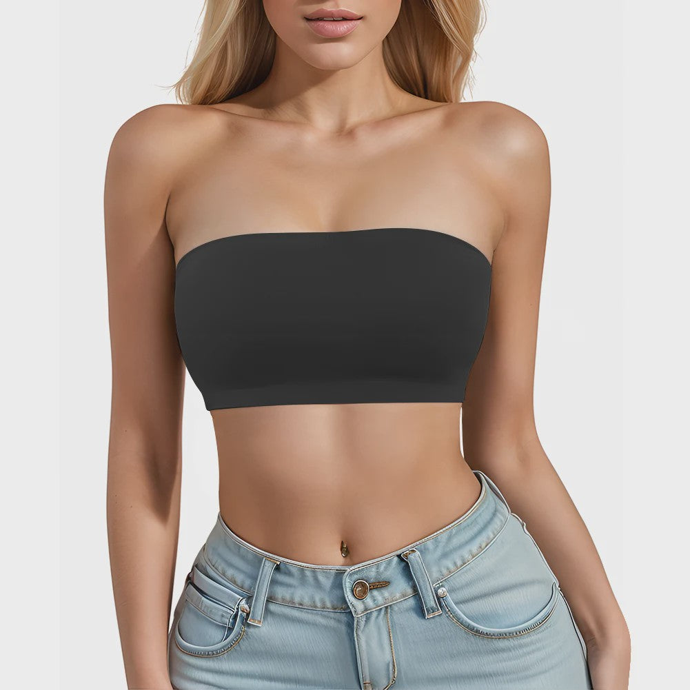 Naadloze Strapless Bandeau Top BH met Siliconen Anti-slip Strip - Comfortabele Lingerie voor Off-shoulder Outfits