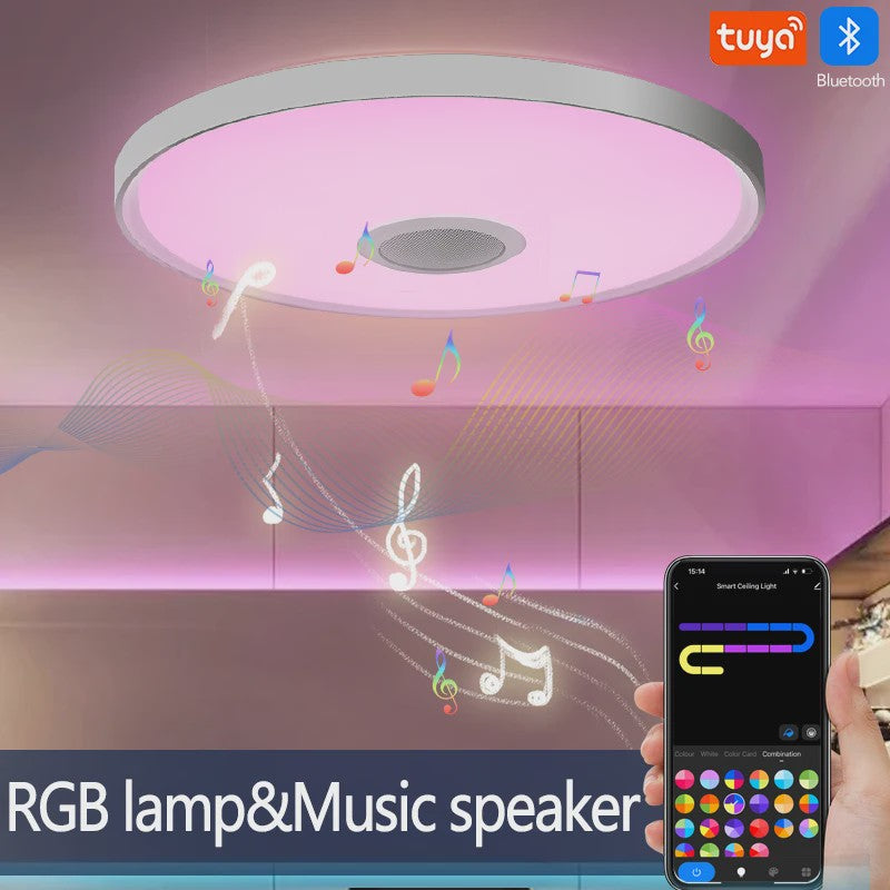 Slimme LED Plafondlamp met RGB, Muziek & Speaker - App & Afstandsbediening