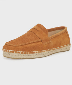 Heren Espadrilles Instappers van Suède Leer met Jute Zool - Casual Zomerschoenen