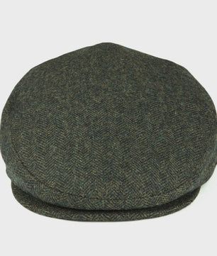 Stijlvolle Heren & Dames Tweed Flat Cap - Ierse Pet in Visgraatpatroon
