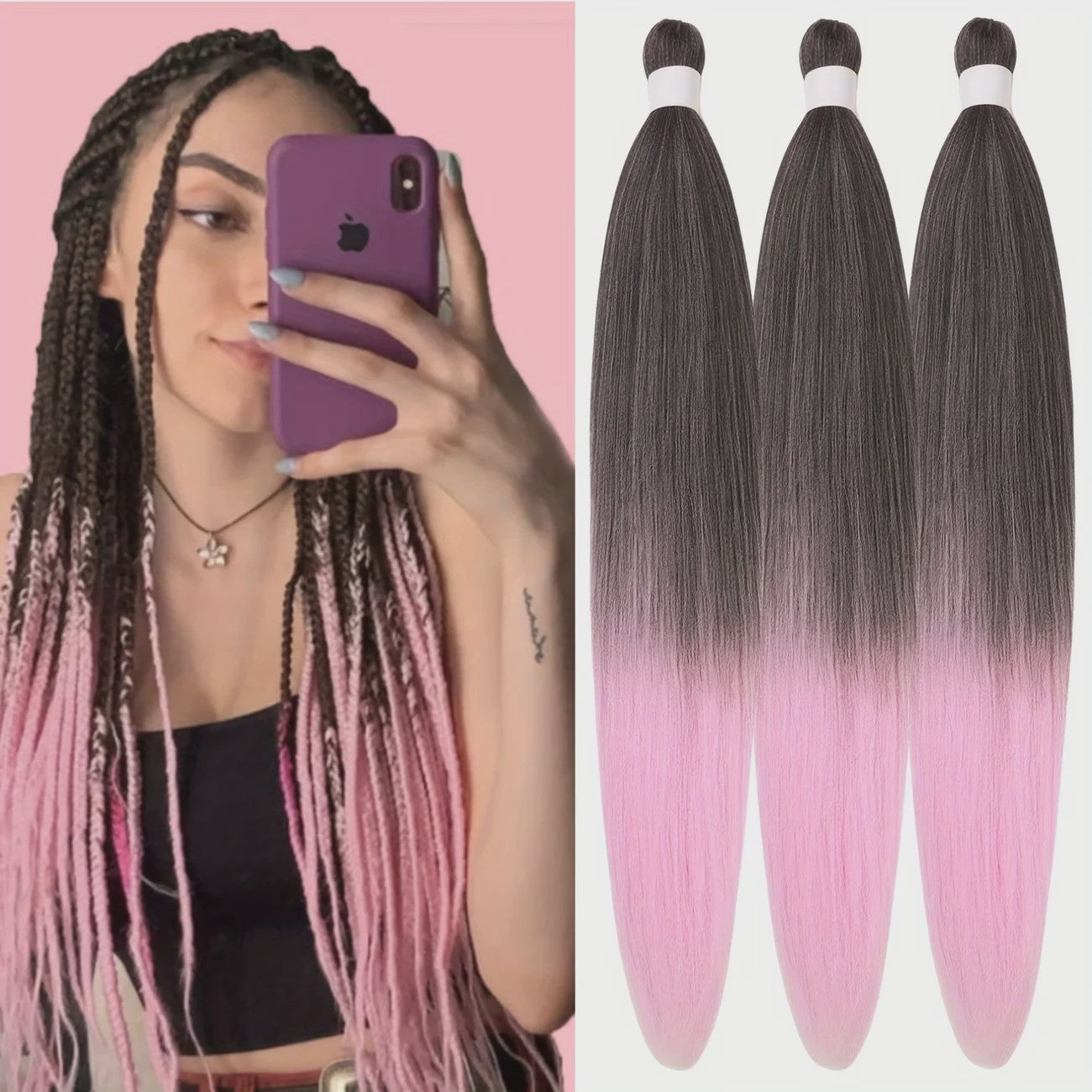 Pre-stretched Braiding Hair 26 Inch - Synthetische Haarverlengingen voor Crochet Braids