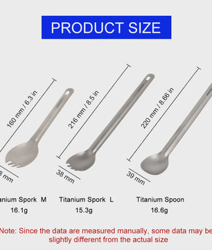 Widesea Titanium Spork - Lichtgewicht Outdoor Bestek voor Kamperen, Hiken en Reizen