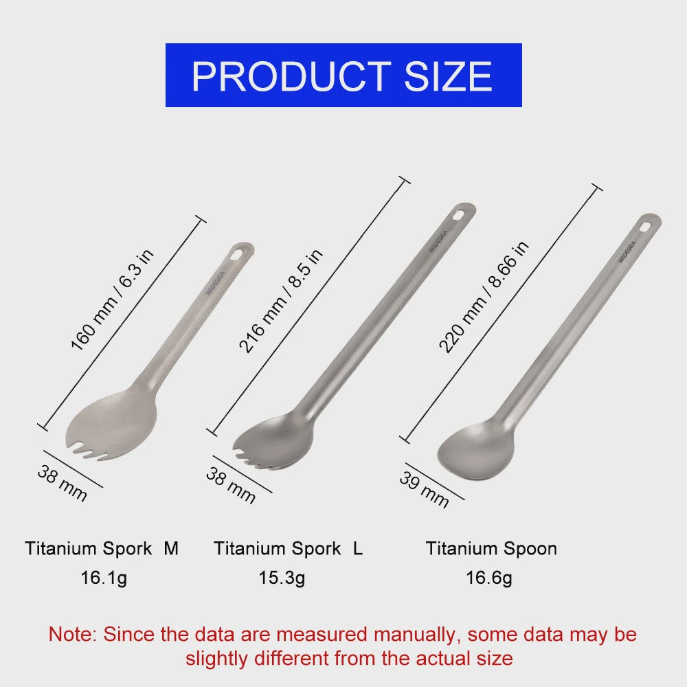Widesea Titanium Spork - Lichtgewicht Outdoor Bestek voor Kamperen, Hiken en Reizen