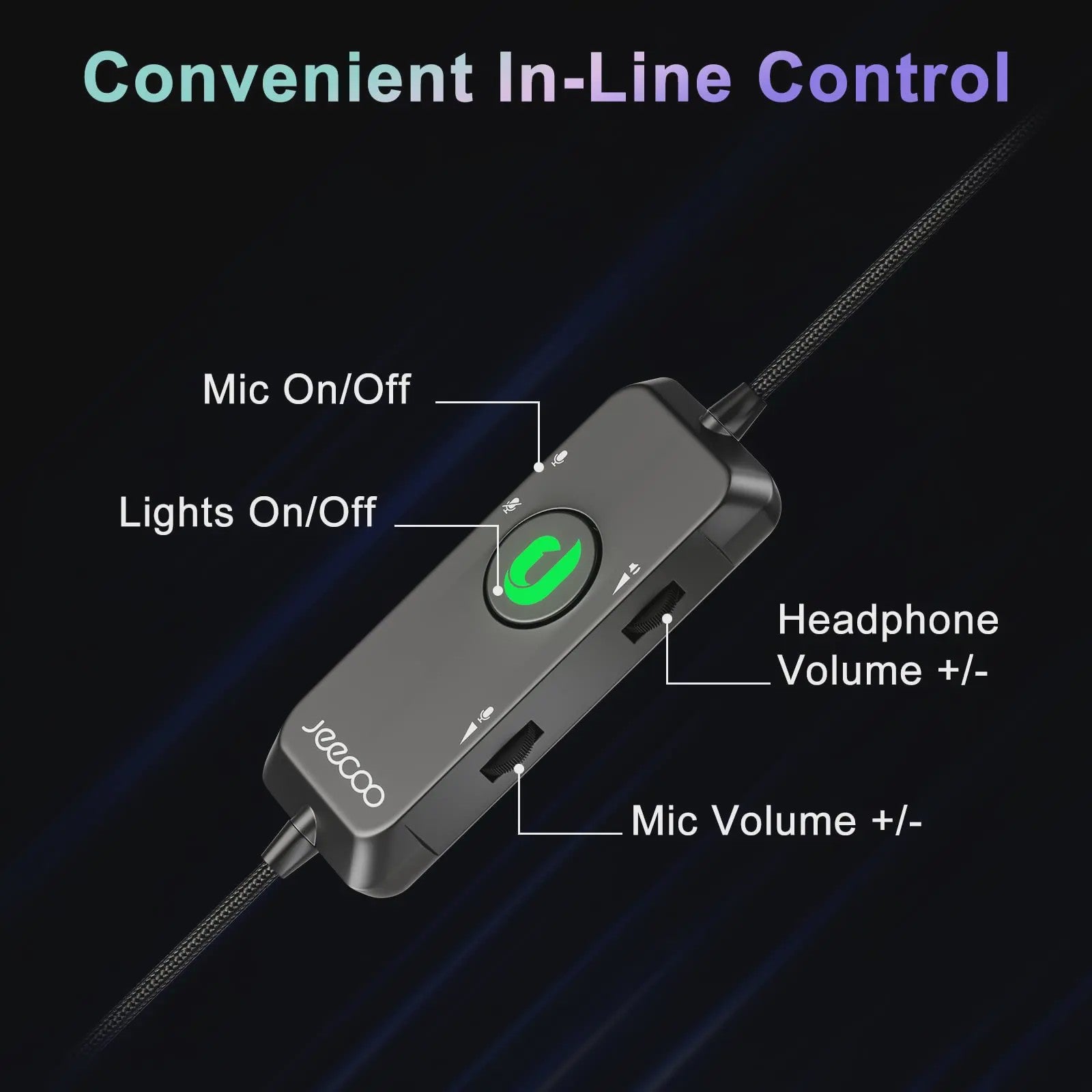 Jeecoo V20U USB Gaming Headset: Surround Sound, Noise Cancelling Microfoon & Comfortabele Oorkussens