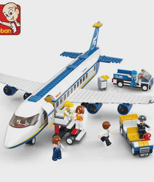 Bouwstenen Vliegtuig Set: Vrachtvliegtuig & Luchtambulance - Educatief Speelgoed
