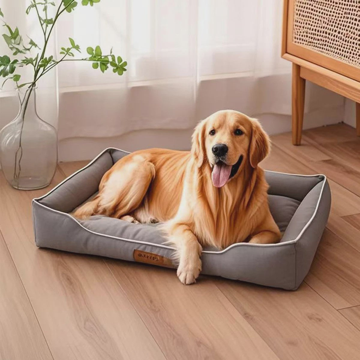 Luxe Vierkante Hondenkussen - Waterdicht & Bite-Resistant - Comfortabel voor Grote Honden en Katten