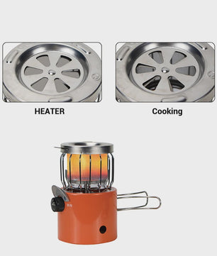 WESTTUNE 2-in-1 Draagbare Camping Gasbrander & Kachel - Koken en Verwarmen
