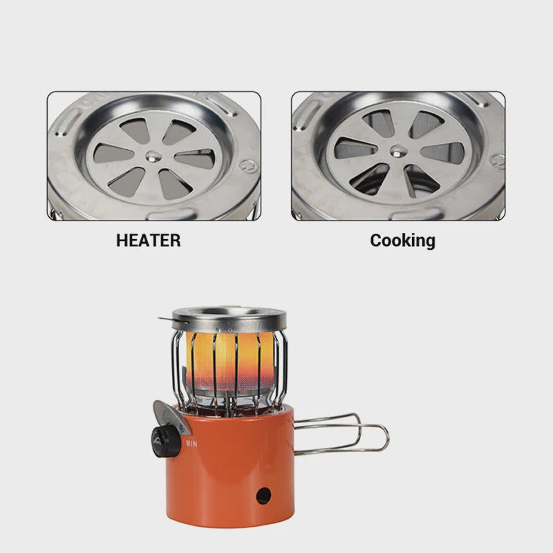 WESTTUNE 2-in-1 Draagbare Camping Gasbrander & Kachel - Koken en Verwarmen